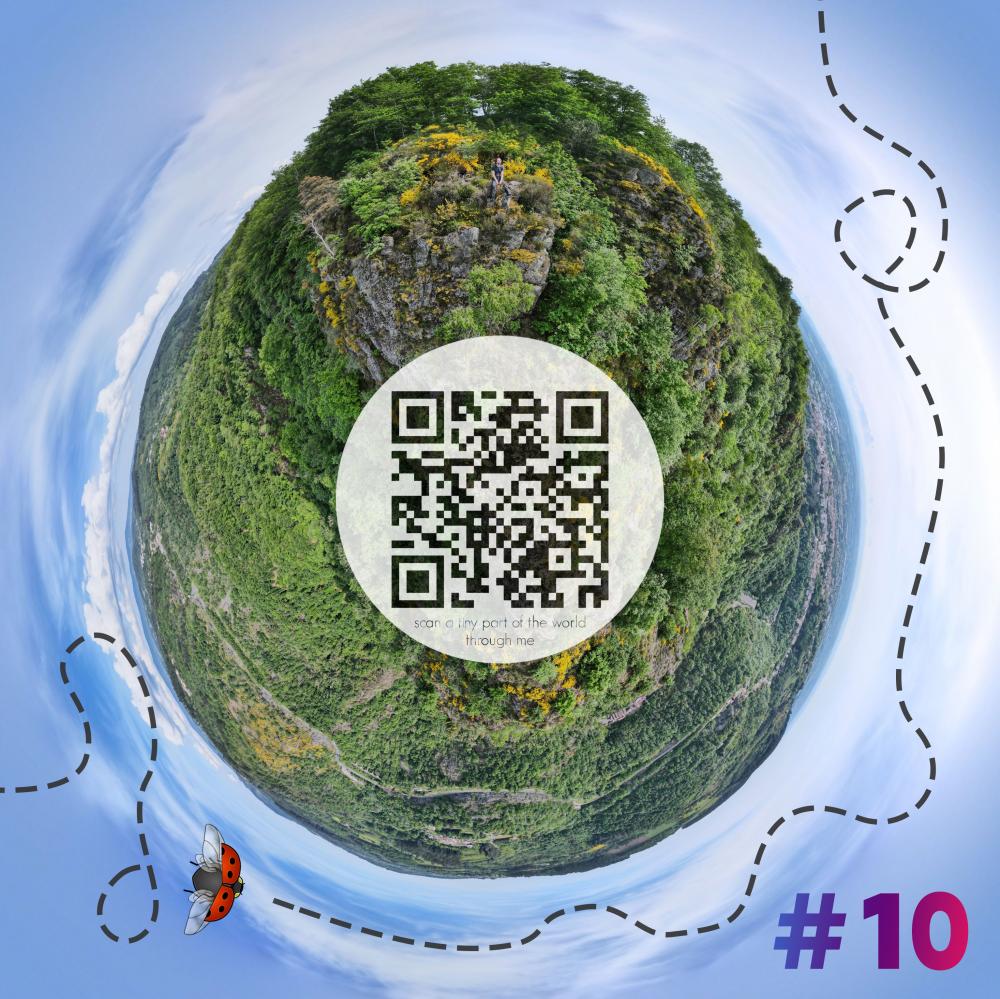 Mini-planet with 360 degrees qr code #10