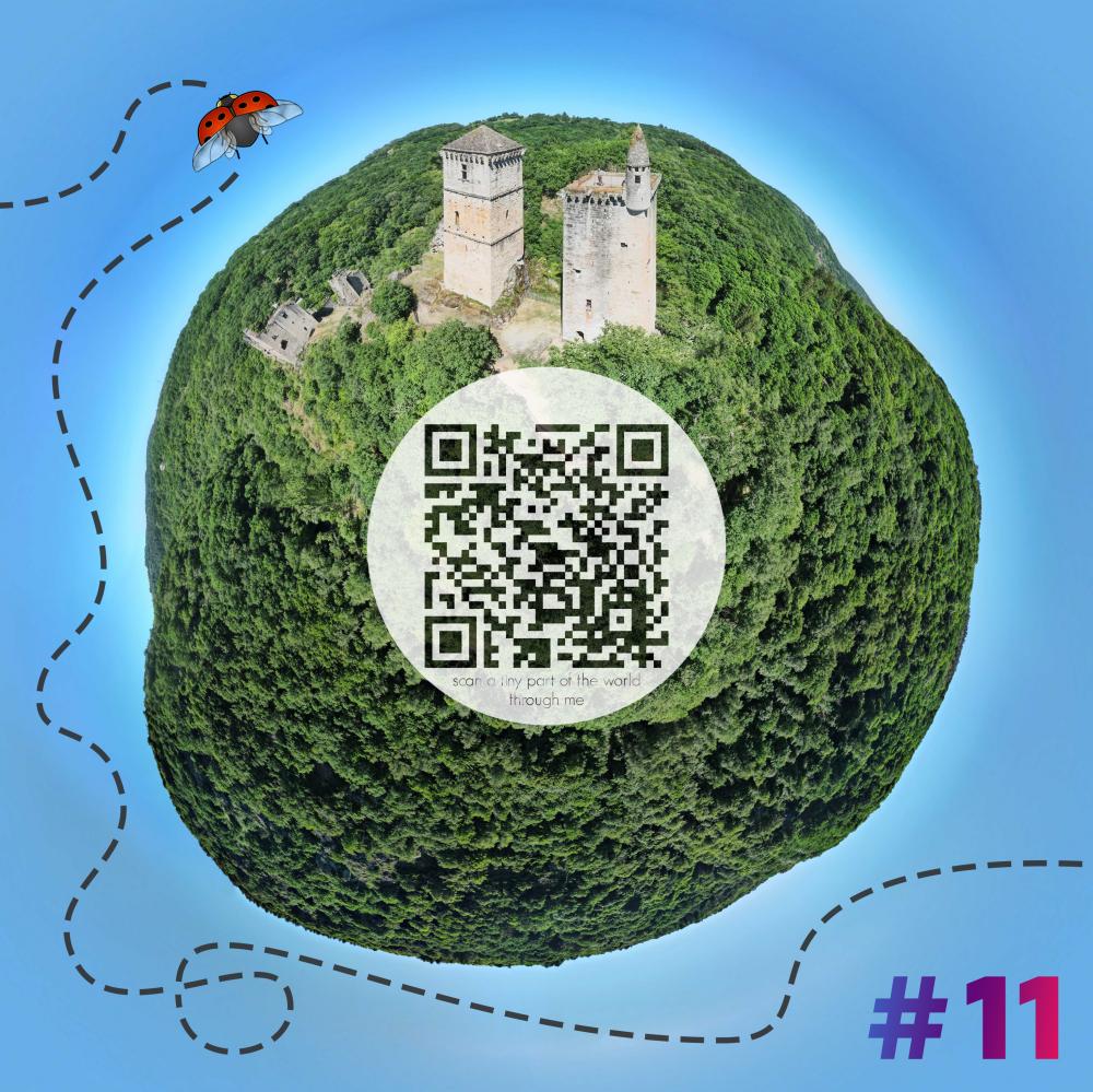 Mini-planet with 360 degrees qr code #11