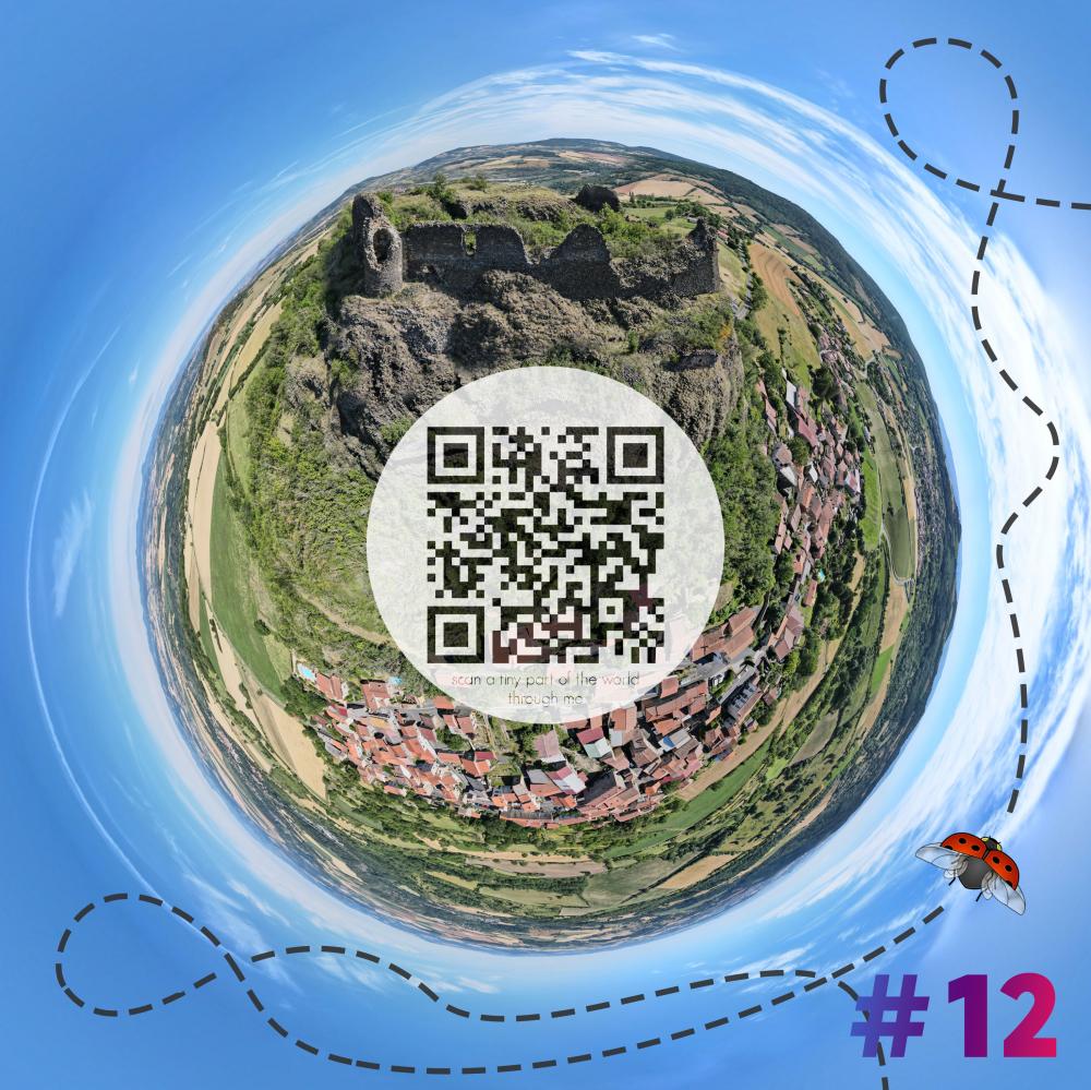 Mini-planet with 360 degrees qr code #12