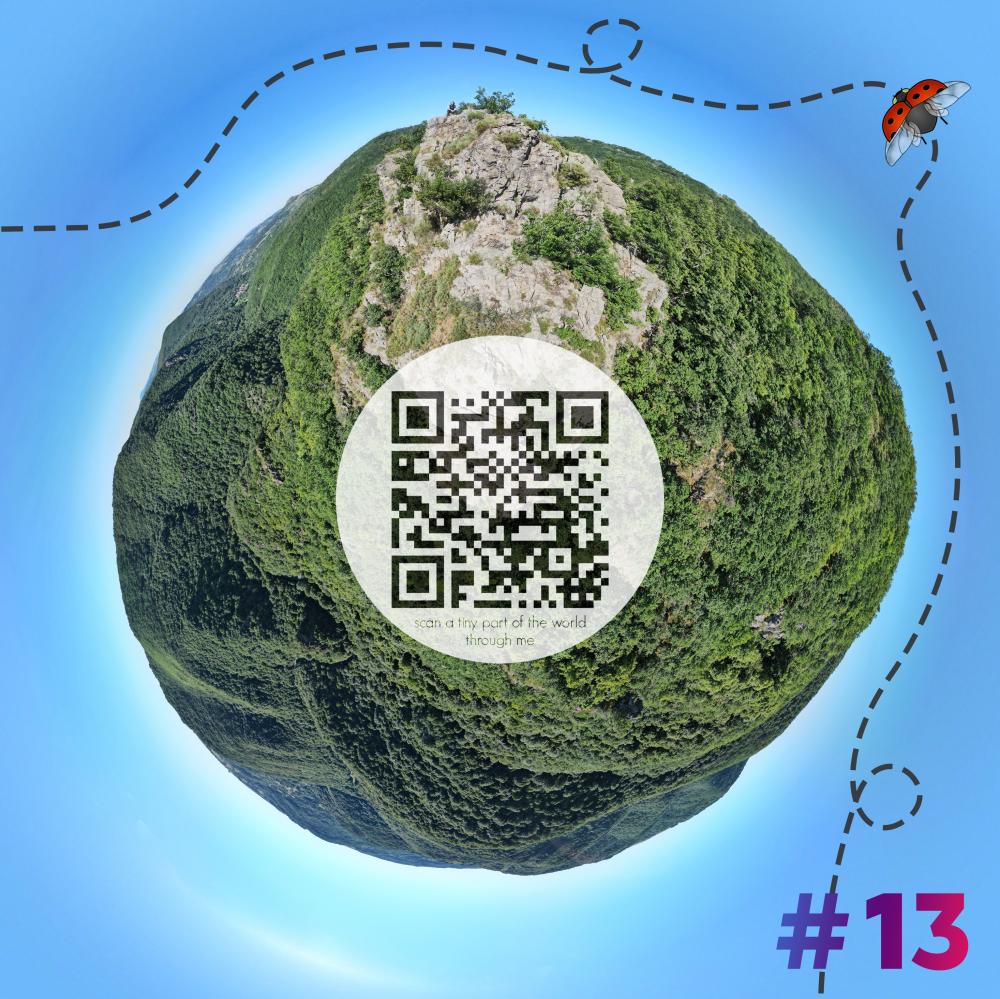 Mini-planet with 360 degrees qr code #13