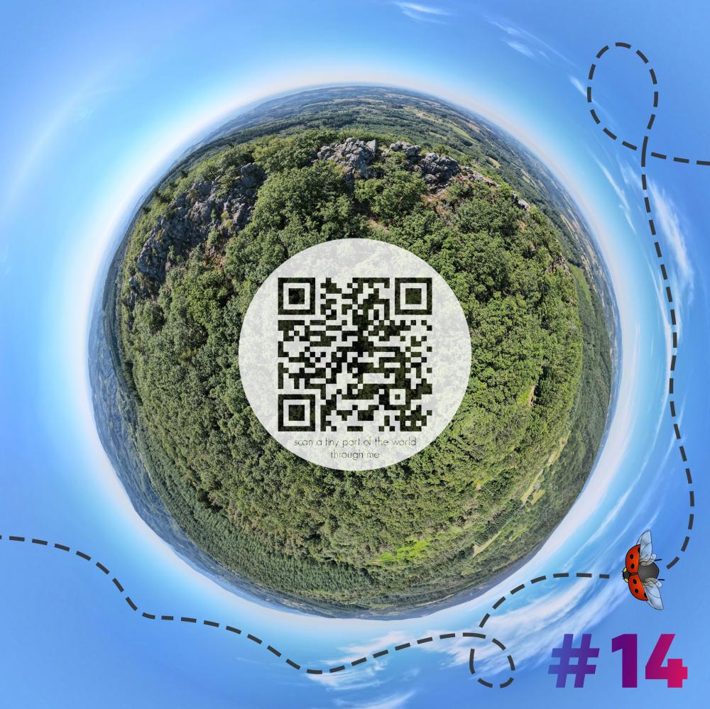 Mini-planet with 360 degrees qr code #14