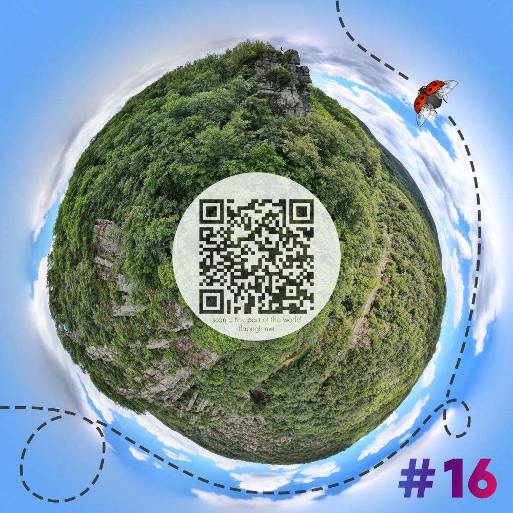 Mini-planet with 360 degrees qr code #16