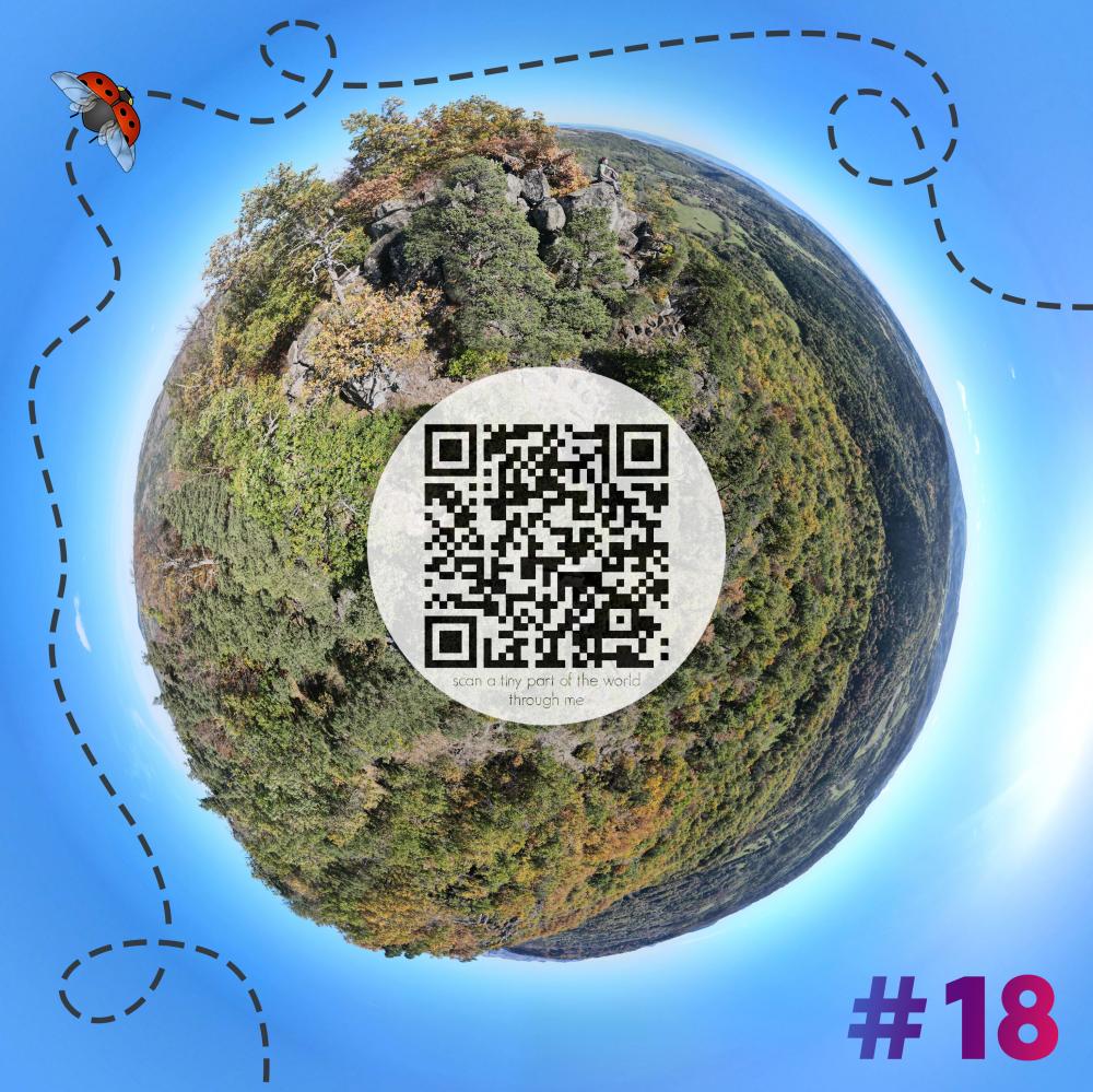 Mini-planet with 360 degrees qr code #18