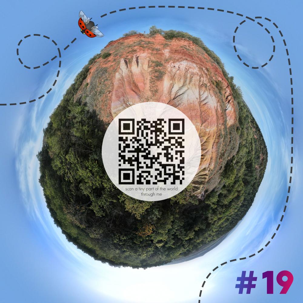 Mini-planet with 360 degrees qr code #19