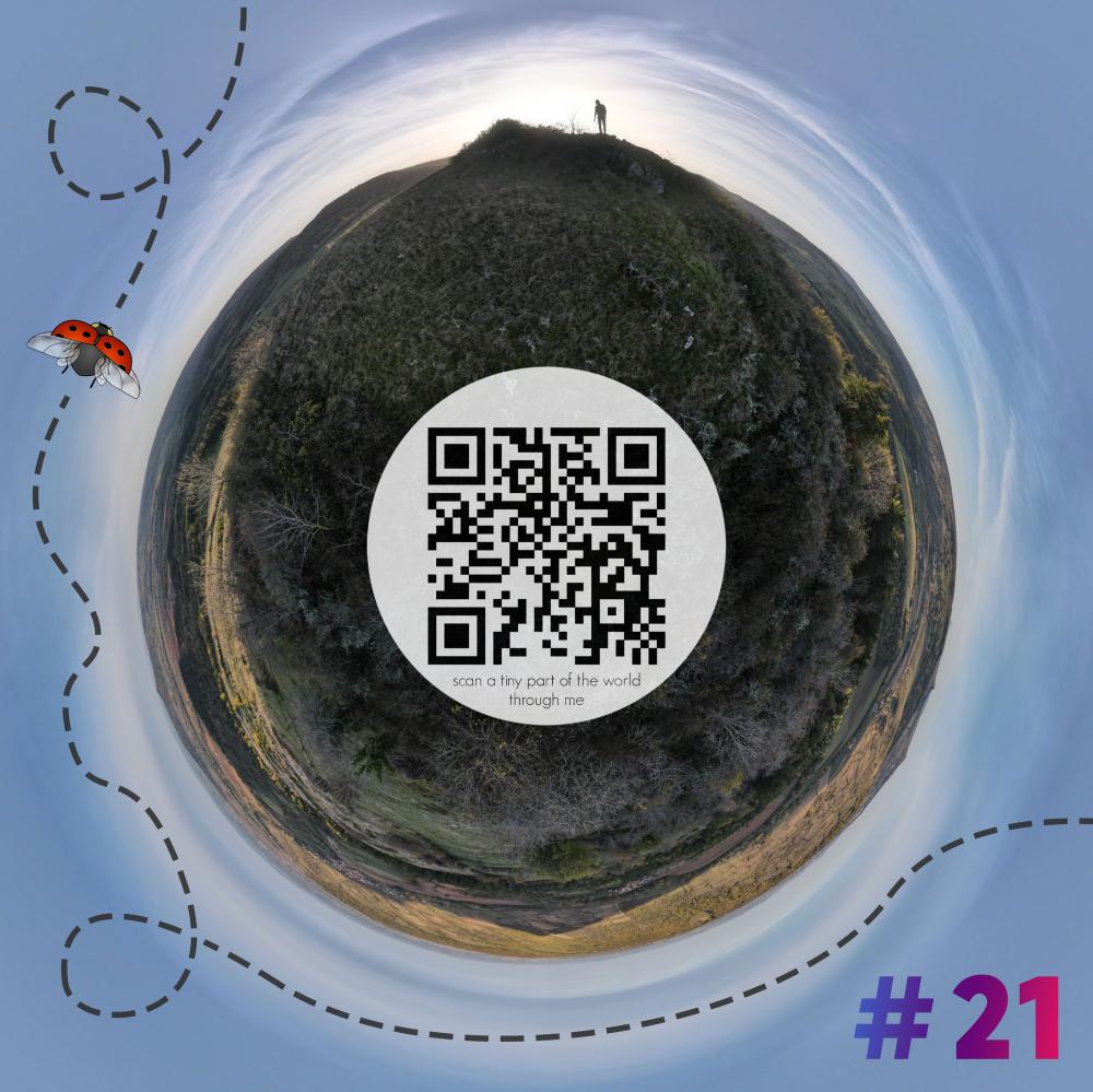 Mini-planet with 360 degrees qr code #21