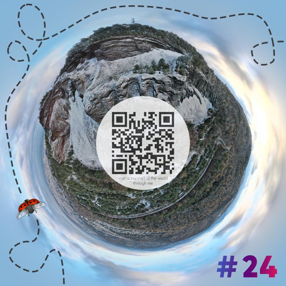 Mini-planet with 360 degrees qr code #24