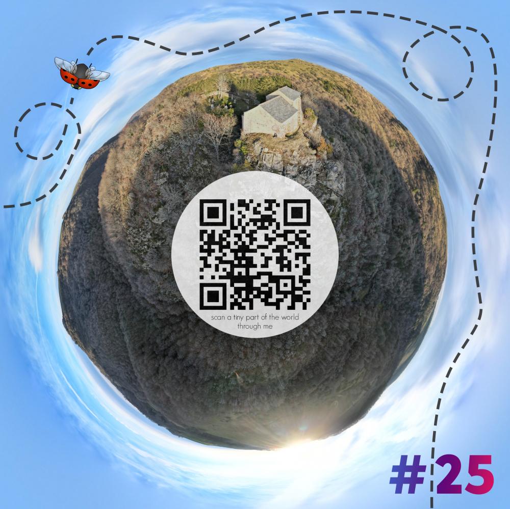 Mini-planet with 360 degrees qr code #25