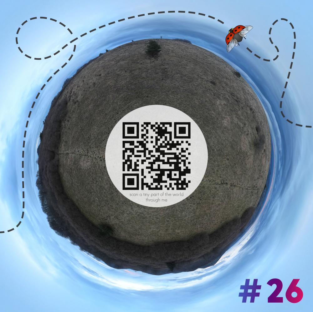 Mini-planet with 360 degrees qr code #26