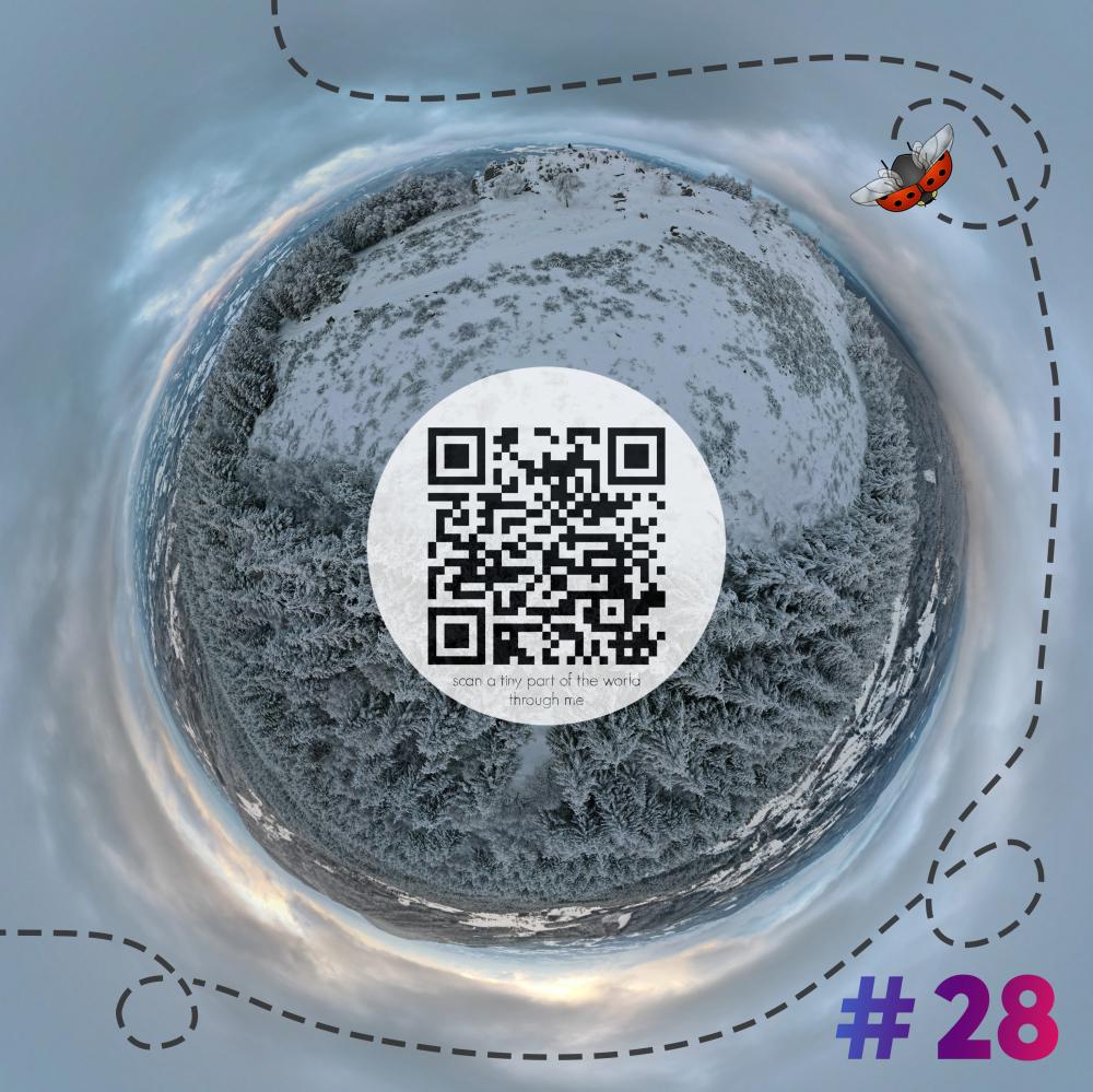 Mini-planet with 360 degrees qr code #28