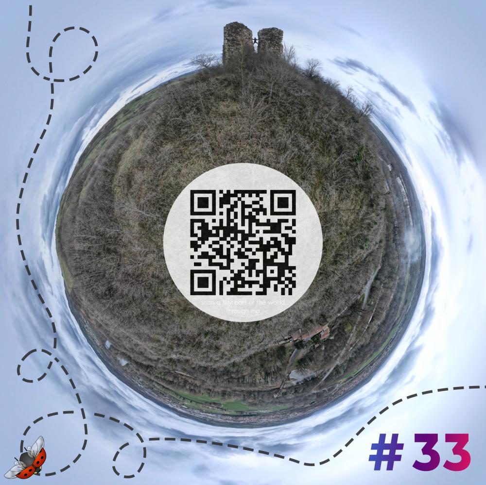 Mini-planet with 360 degrees qr code #33