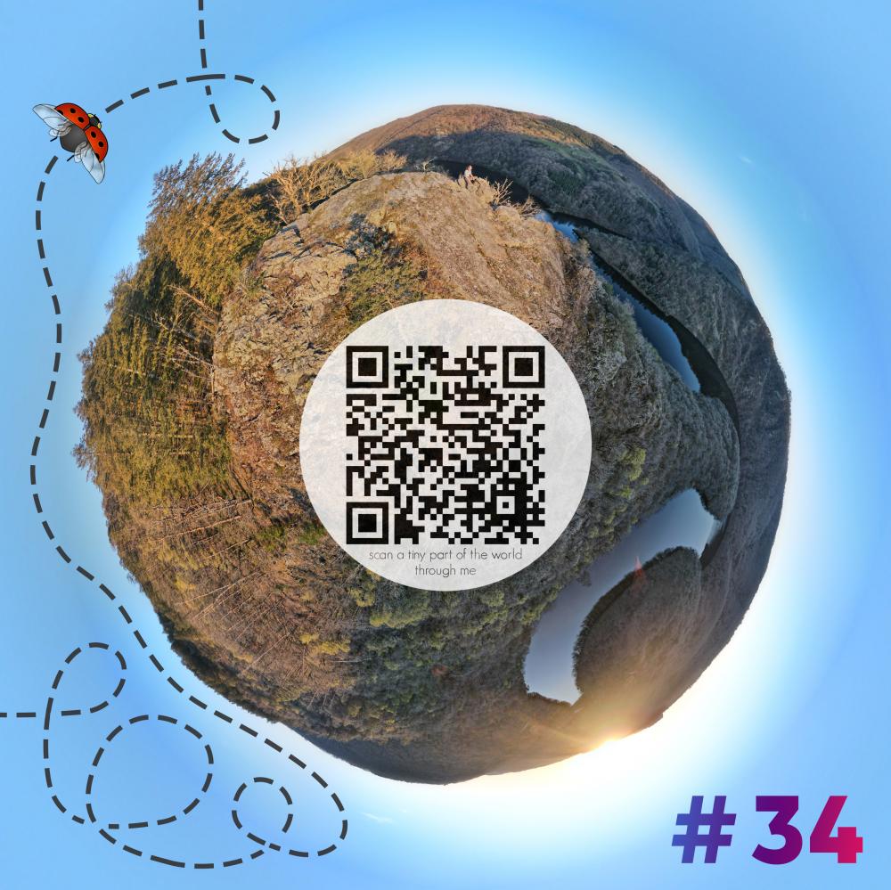 Mini-planet with 360 degrees qr code #34