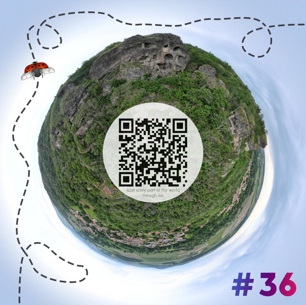 Mini-planet with 360 degrees qr code #36