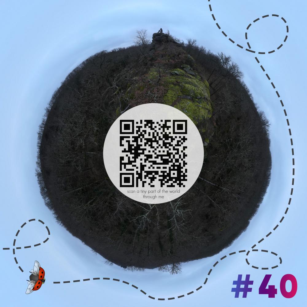 Mini-planet with 360 degrees qr code #40