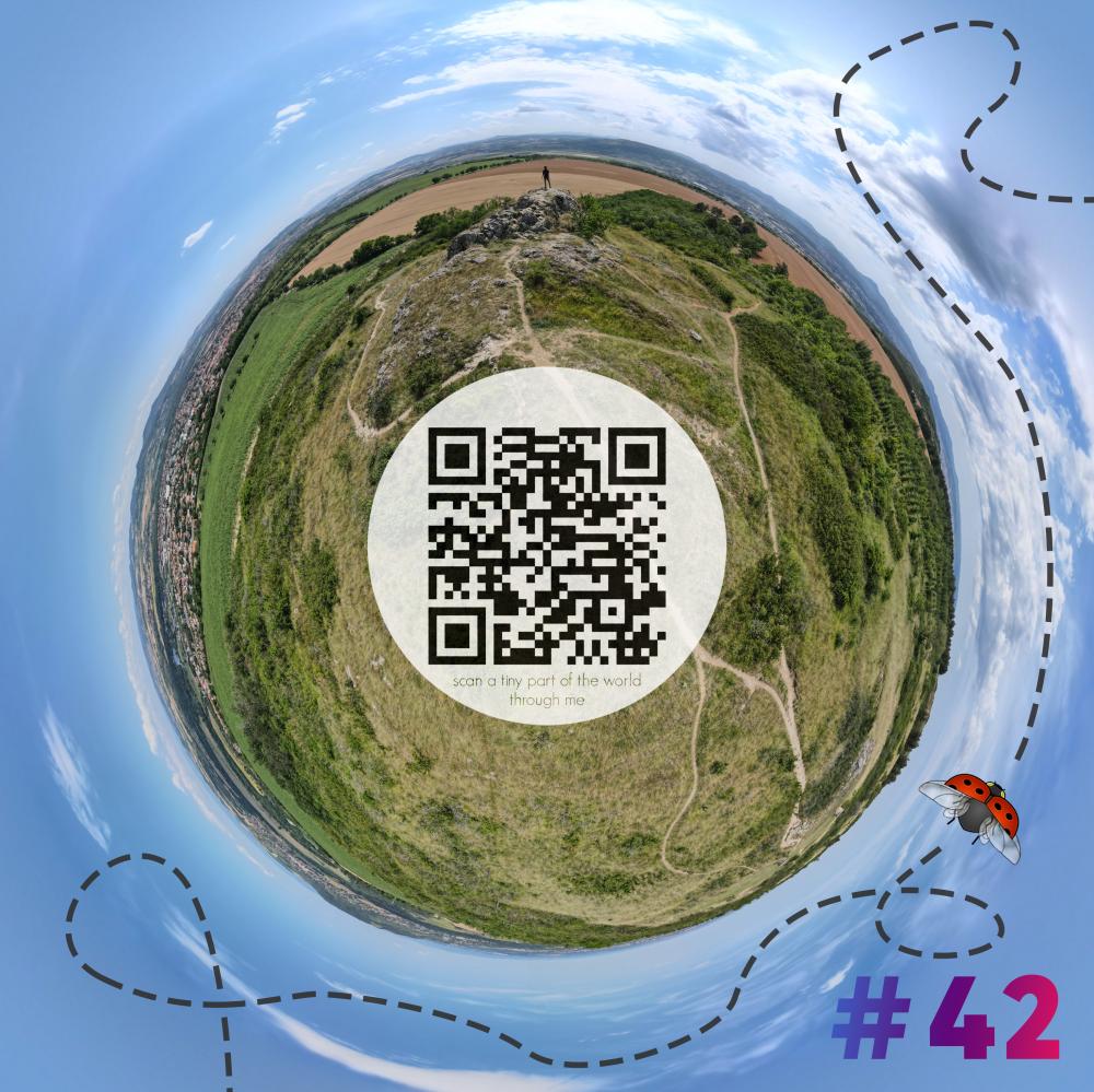 Mini-planet with 360 degrees qr code #42