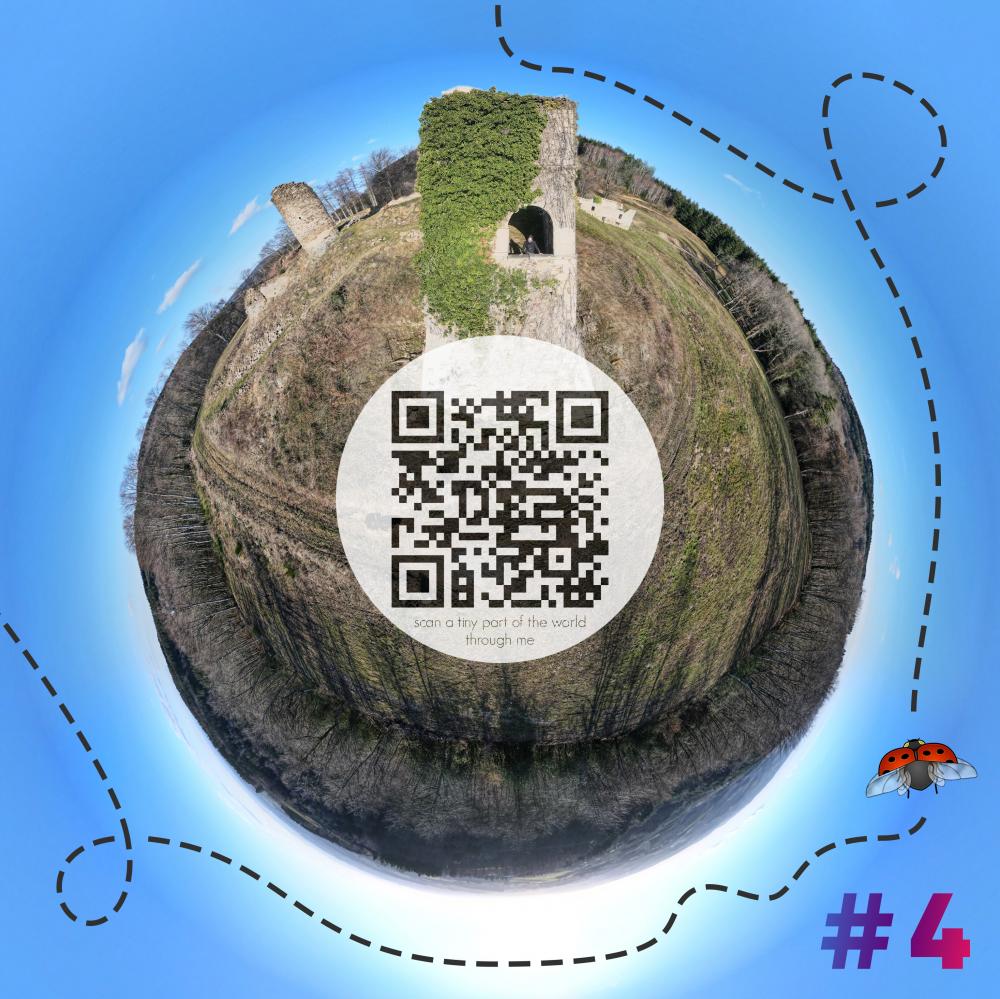 Mini-planet with 360 degrees qr code #4