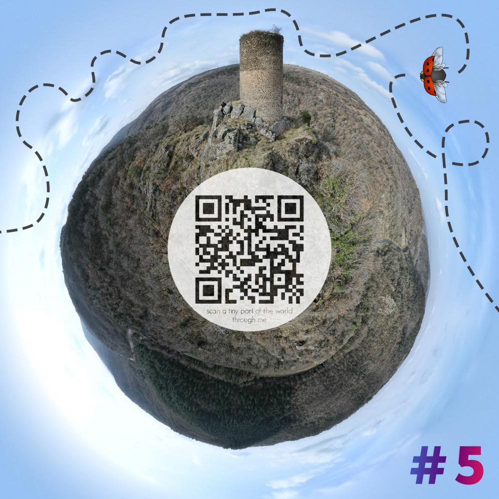 Mini-planet with 360 degrees qr code #5