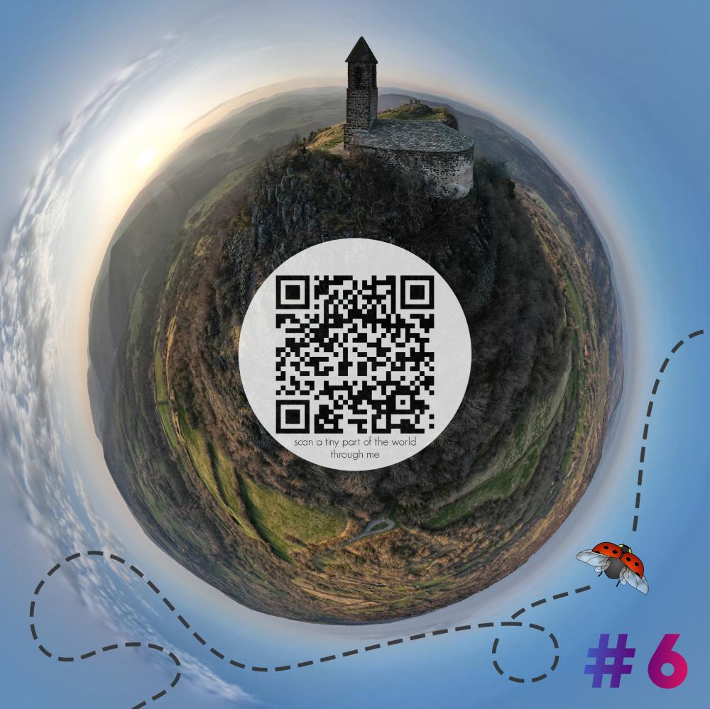 Mini-planet with 360 degrees qr code #6